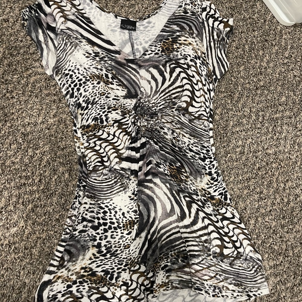 Animal print daytrip top